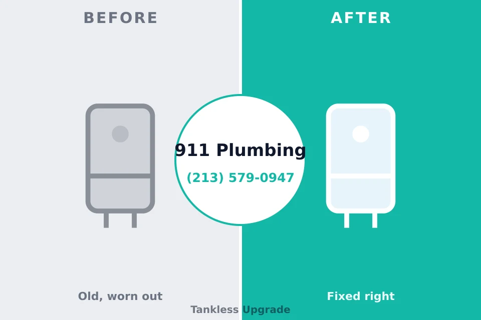 Before and after: plumbing repair South Milwaukee, WI